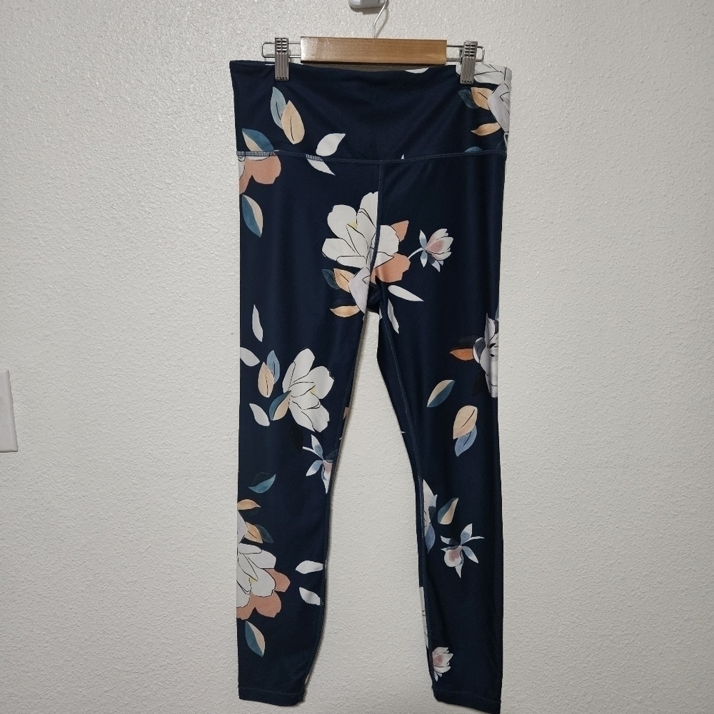 Athleta floral leggings size medium